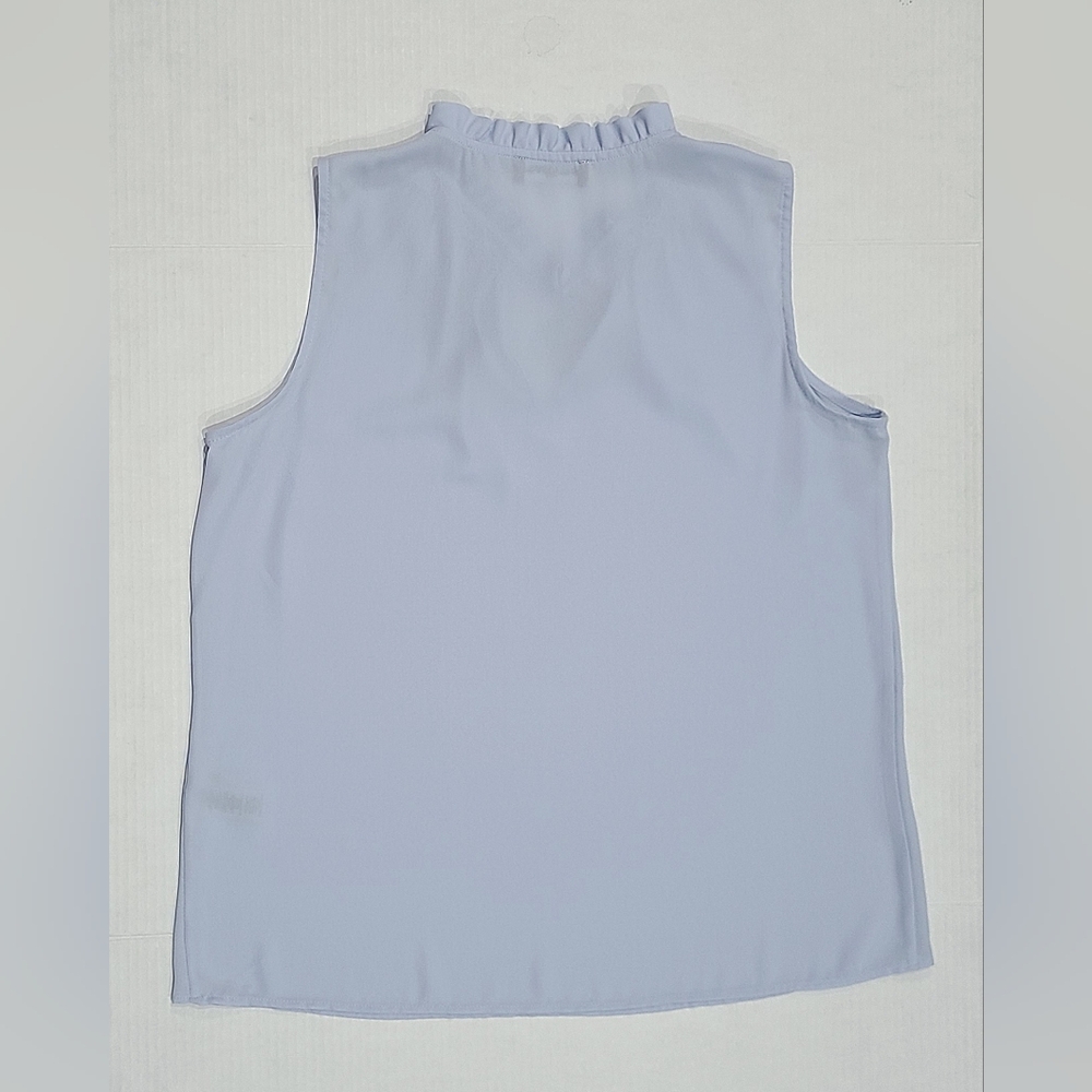 Karl Lagerfeld Paris Faux Pearl Smocked Mock Neck Top Sz M - Picture 2 of 9